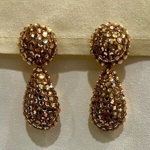Bellini by Formart,  Gold Rhinestone Dangle Earrings